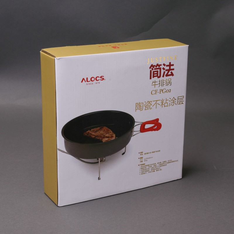 ALOCS 愛路客戶外餐具 CF-PG02黑色陶瓷煎盤 9英寸陶瓷大煎盤批發・進口・工廠・代買・代購