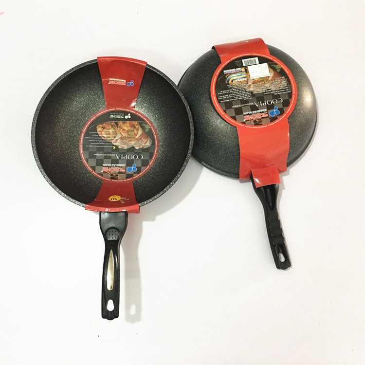 韓國正品麥飯石 不黏鍋 炒鍋 明火電磁爐兩用30CM支持一件代發批發・進口・工廠・代買・代購
