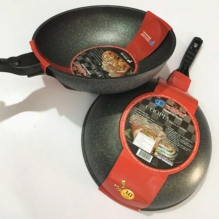 韓國麥飯石正品KA不黏鍋鍋炒鍋明火電磁爐兩用30CM炒鍋批發・進口・工廠・代買・代購