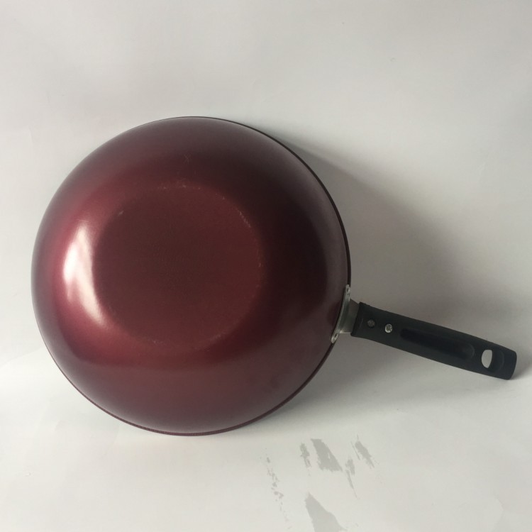 30CM酒紅炒鍋 鑄鐵鍋 傢居廚房用品活動促銷 贈品禮品 9.9貨源工廠,批發,進口,代購
