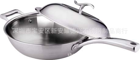 三層鋼煎鍋不銹鋼炒鍋平底鍋不黏鍋 不銹鋼鍋 正品保證 淘寶貨源批發・進口・工廠・代買・代購