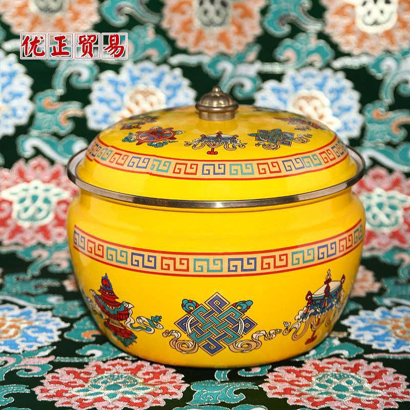 廠傢批發 火熱銷售 無耳吉祥八寶鍋 精品搪瓷吉祥八寶鍋中秋禮品批發・進口・工廠・代買・代購