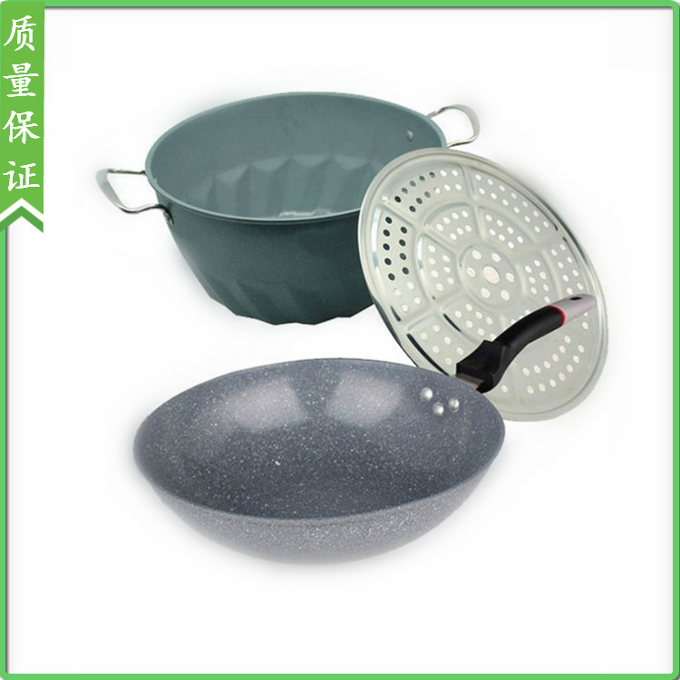 廠傢直銷韓式養生石頭鍋 麥飯石不黏鍋 石頭煲 石頭鍋五件套現貨批發・進口・工廠・代買・代購