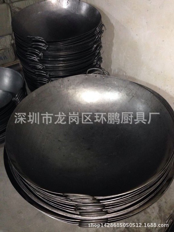 廠傢批發 不銹鐵雙耳鍋手打鐵鍋傳統雙耳手打鍋 商用大鐵鍋批發・進口・工廠・代買・代購