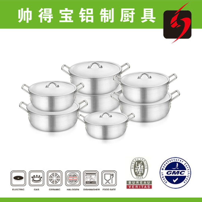 廠傢供應 鋁製湯鍋套裝 單色加厚砂光鍋 環保無油煙湯鍋批發・進口・工廠・代買・代購