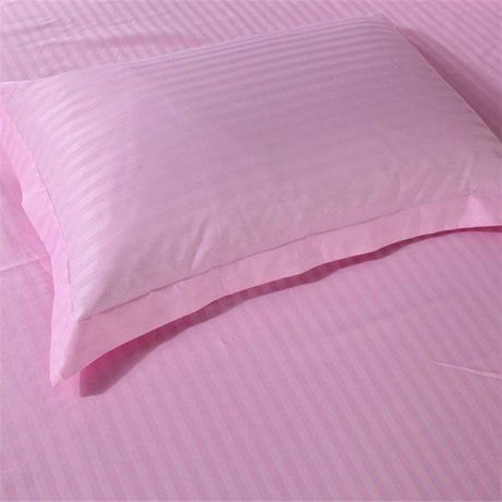 一對裝單人賓館枕套純棉全棉純色緞條單件床上用品批發・進口・工廠・代買・代購