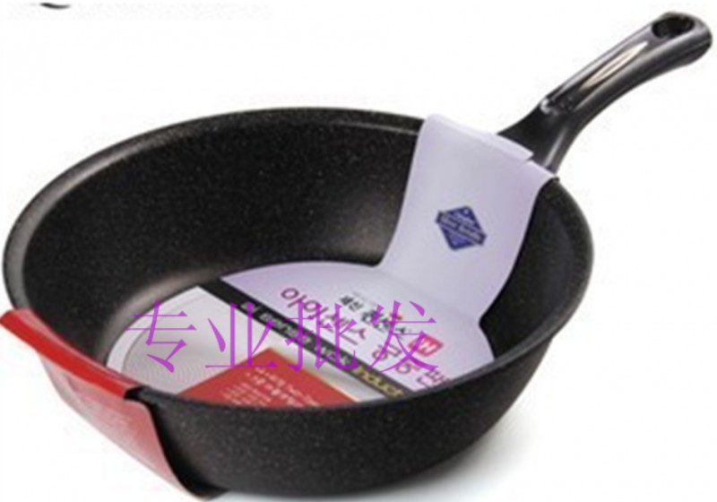 韓國不黏鍋麥飯石鍋炒鍋煎鍋明火電磁爐兩用鍋大平底鍋炒勺批發・進口・工廠・代買・代購