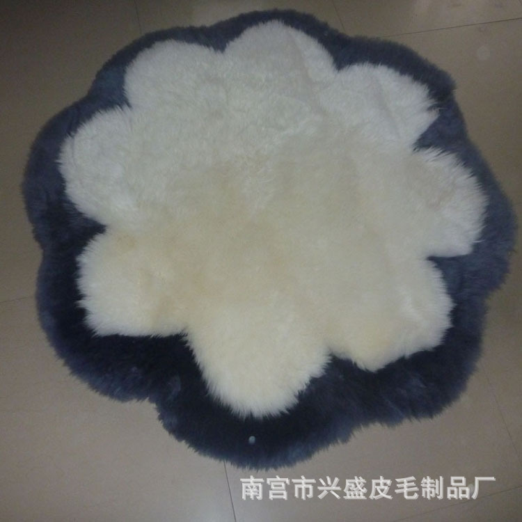 純羊毛客廳茶幾梅花地毯 整張羊皮毛一體臥室床毯 澳洲長羊毛毯批發・進口・工廠・代買・代購