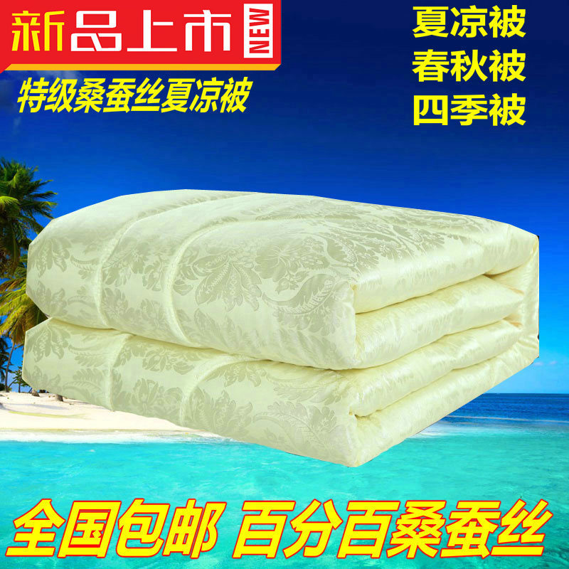 高檔蠶絲被100%桑蠶絲被貢緞提花蠶絲夏涼被加厚冬被禮品采購批發批發・進口・工廠・代買・代購