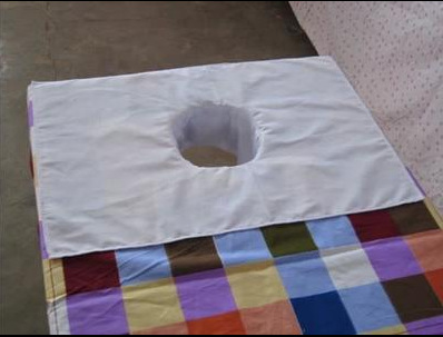 美容床頭洞巾按摩床SPA專用 趴巾趴枕巾帶孔方巾帶孔洞巾40*60批發・進口・工廠・代買・代購