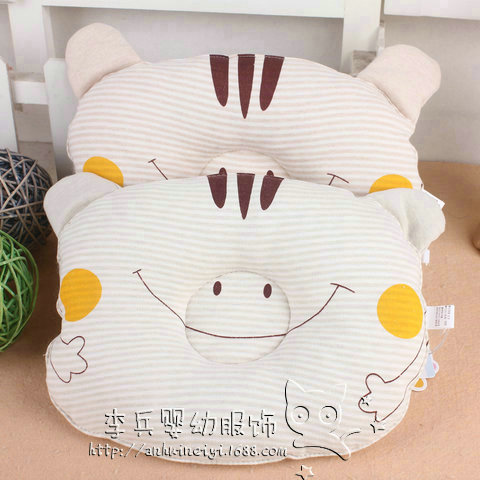 兒童彩棉新生兒定型枕/卡通時尚嬰兒枕/防偏頭定型枕5033 直銷工廠,批發,進口,代購