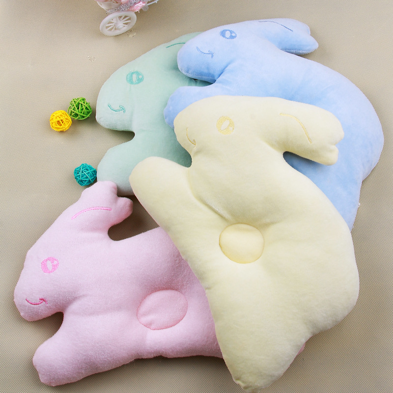 純棉天鵝絨防偏頭U型兔子枕頭 嬰兒定型枕 母嬰用品慢回彈透氣枕工廠,批發,進口,代購