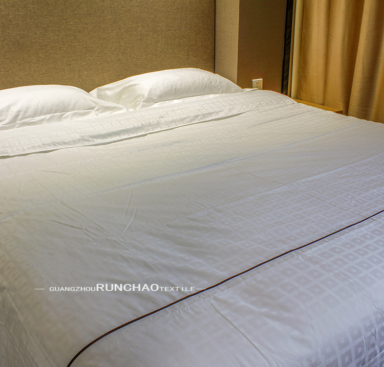 酒店佈草 酒店賓館客棧床上用品  回方格提花 60S 全棉 可定製工廠,批發,進口,代購