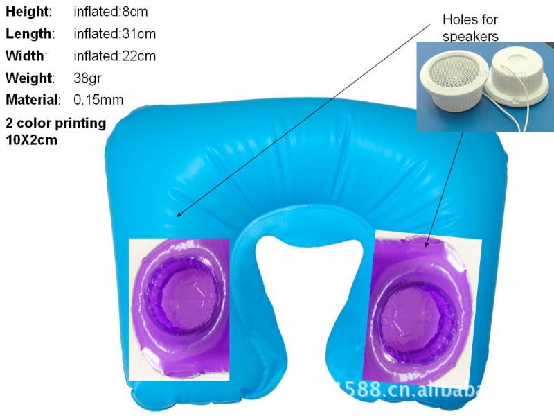 定製批發供應充氣 音樂音響枕 沙灘枕(圖) 時尚 卡通批發・進口・工廠・代買・代購