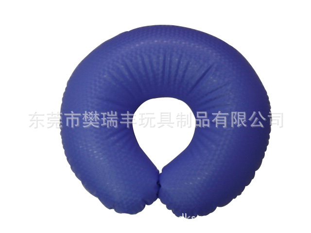 供應PVC充氣植絨脖枕 充氣傢具 充氣頸枕 充氣植絨枕頭 辦公司枕工廠,批發,進口,代購