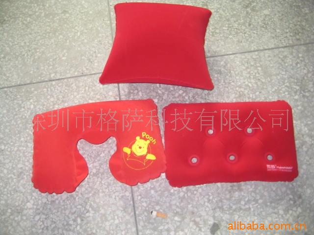 專業生產廠傢訂做紅色植絨U枕  充氣枕頭 吹氣枕頭 歡迎來電批發・進口・工廠・代買・代購
