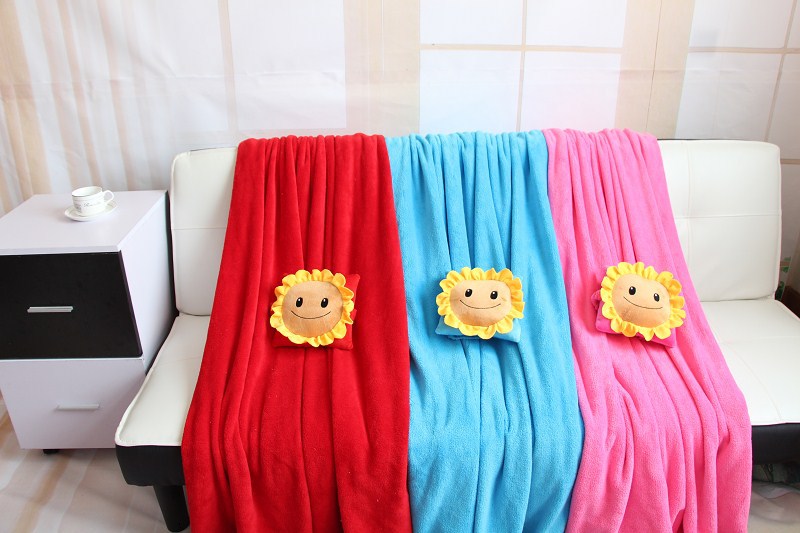 新品特大號向日葵午睡毯 可愛3色向日葵空調被珊瑚絨空調毯舒棉毯批發・進口・工廠・代買・代購
