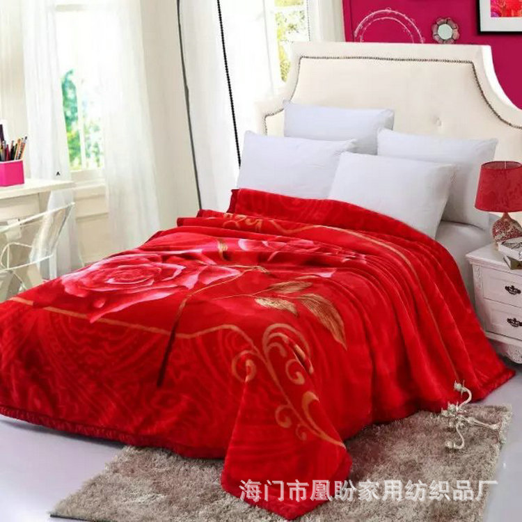 雙層拉舍爾毛毯冬季加厚 婚慶毯子 禮品 超柔毛毯蓋毯特價批發批發・進口・工廠・代買・代購