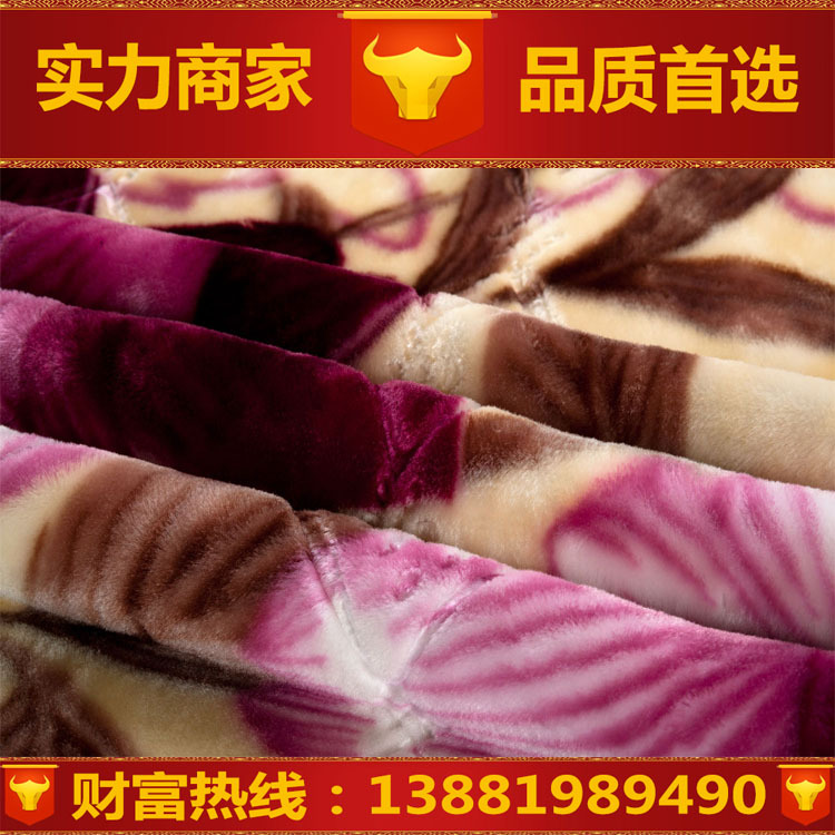 毛毯雙層印花加厚韓版拉舍爾毛毯毯子熱銷跑江湖地攤展銷會批發・進口・工廠・代買・代購
