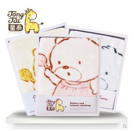 童泰嬰兒雙麵毛毯加厚特價禮盒精裝新生兒禮盒 2637 粉黃藍三色工廠,批發,進口,代購