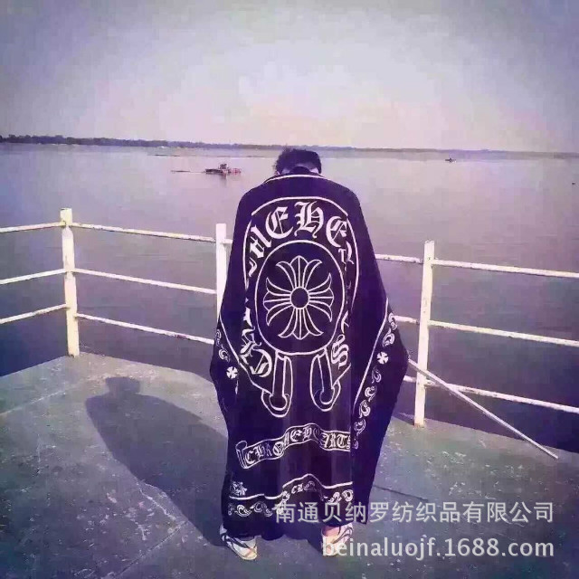 潮牌克羅心黑白外貿法蘭絨毯子珊瑚絨高密毛毯 禮品贈品蓋毯批發・進口・工廠・代買・代購