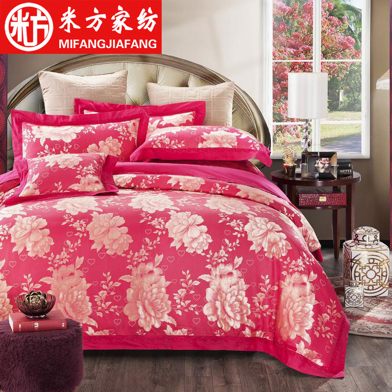 新品高檔歐式貢緞提花四件套婚慶全棉床上用品4件套純棉特價代發工廠,批發,進口,代購