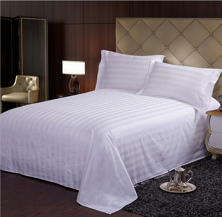 純棉酒店床上用品四件套 賓館三分鍛條套件 小旅館床單被套 直銷工廠,批發,進口,代購