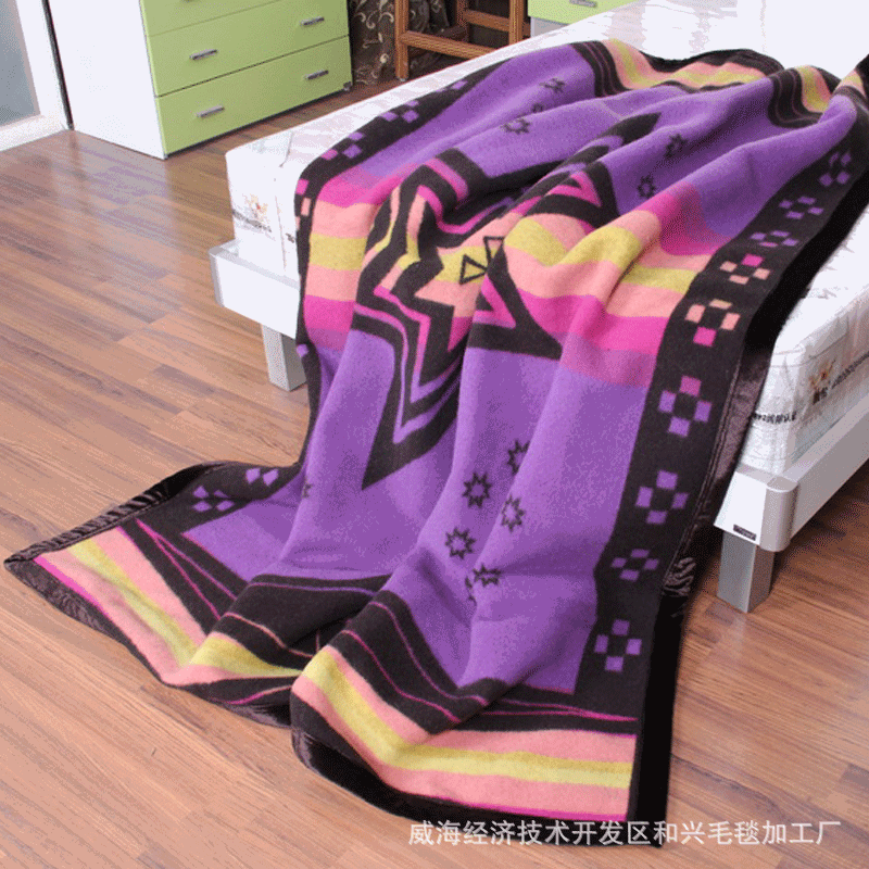 新款柔軟保暖提花空調童毯毛毯 進口新西蘭羊毛 批發定做工廠,批發,進口,代購