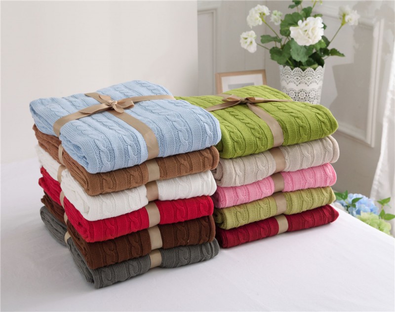 瑞景紡織外貿全棉針織毛線毯子 空調房沙發蓋毯 嬰兒標準工廠,批發,進口,代購