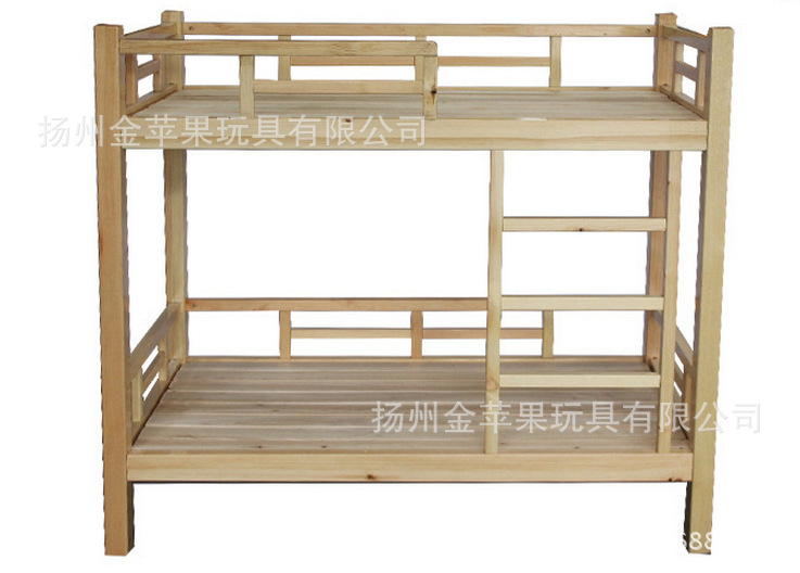 廠傢直銷原木雙層床 幼兒園上下鋪雙層實木兒童床工廠,批發,進口,代購