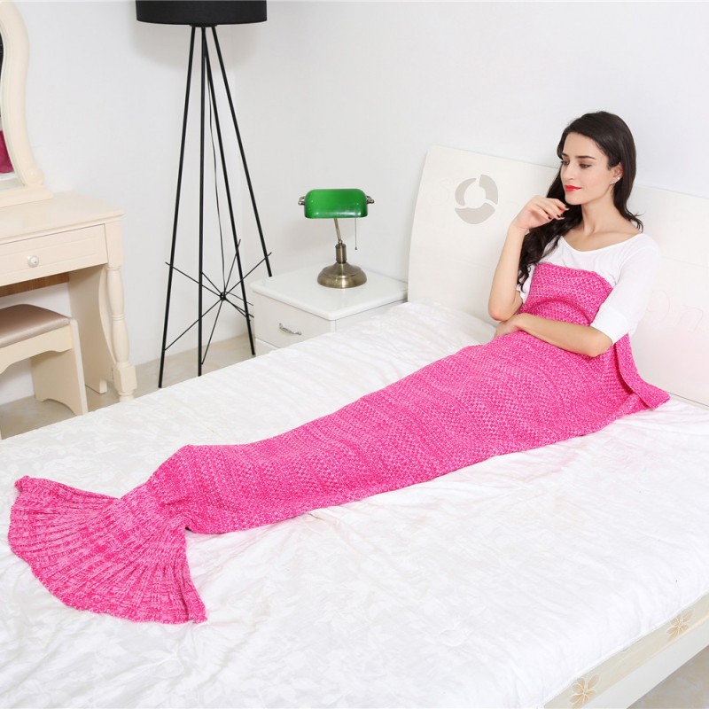 180*90CM 秋季美人魚毯子 外貿爆款針織魚尾巴沙發毯 節日禮物毯批發・進口・工廠・代買・代購