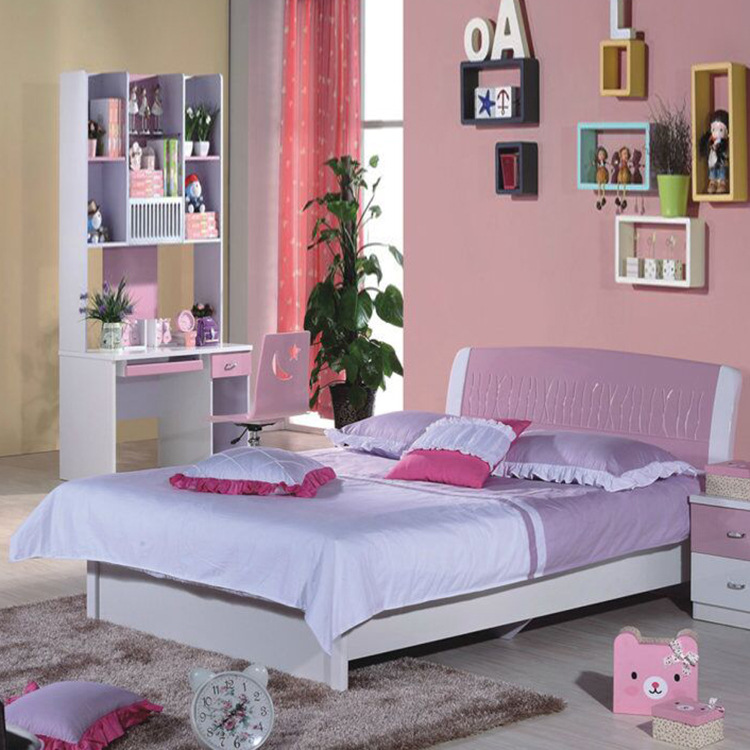 供應批發兒童臥室傢具 現代版式兒童床 簡約粉色1.2米單人兒童床批發・進口・工廠・代買・代購