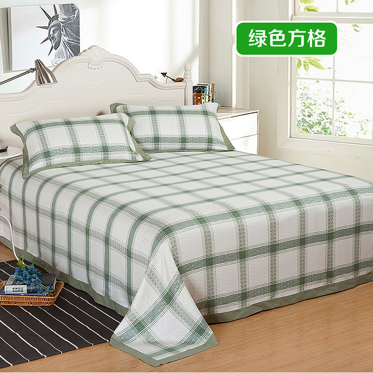 大方格蘭樹葉竹竹纖維涼席 床上床蓋三件套 竹纖維三件套涼席批發・進口・工廠・代買・代購