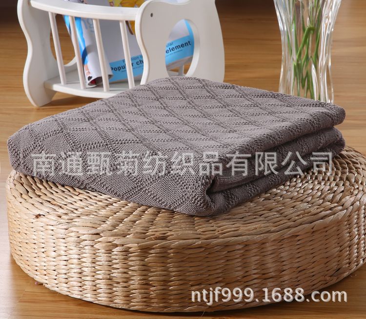 廠傢直銷 無印良品風格全棉針織毯子 沙發線毯 嬰兒棉線毯團購價批發・進口・工廠・代買・代購