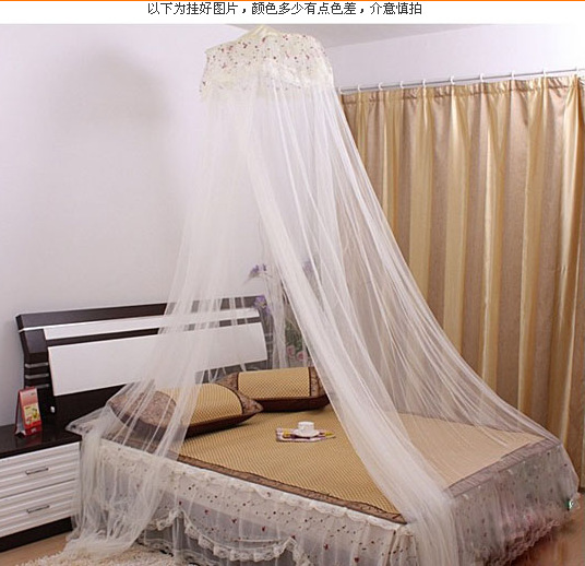 吊頂繡花圓頂蚊帳 夏季宮廷公主蚊帳批發 廠傢送大黏鉤蚊帳批發・進口・工廠・代買・代購