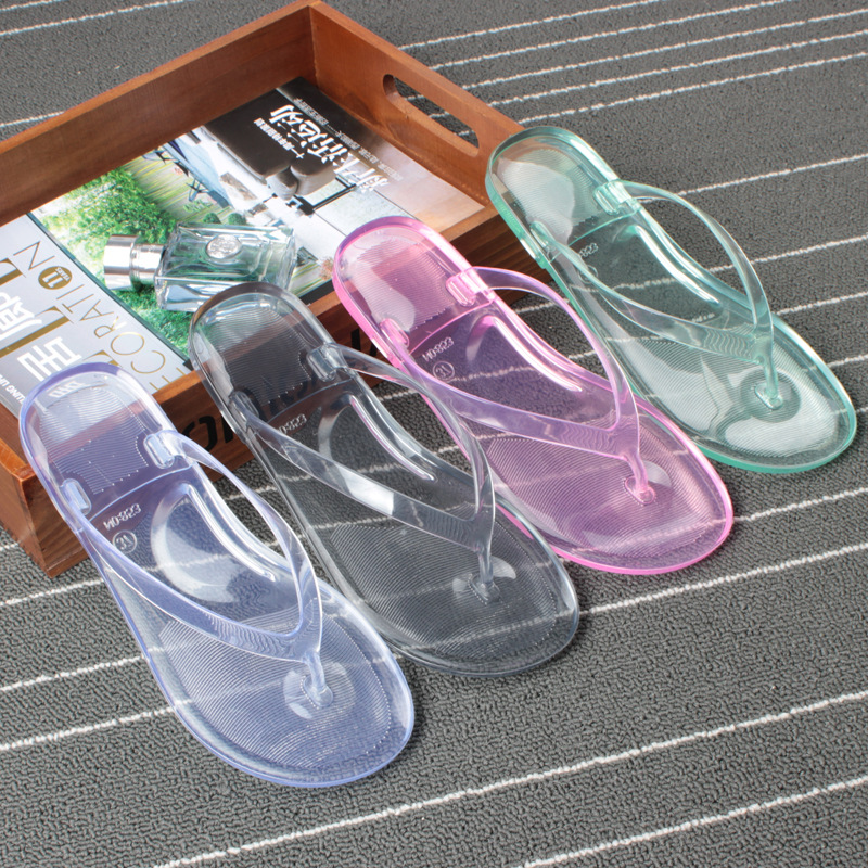 韓版夏季果凍透明 水晶浴室人字拖鞋女防滑耐磨 支持一件代發工廠,批發,進口,代購