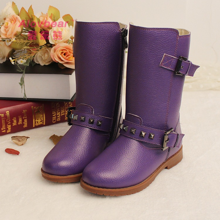 2015冬季新款兒童馬丁靴 批發韓國女童真皮棉靴boots公主靴子X162工廠,批發,進口,代購