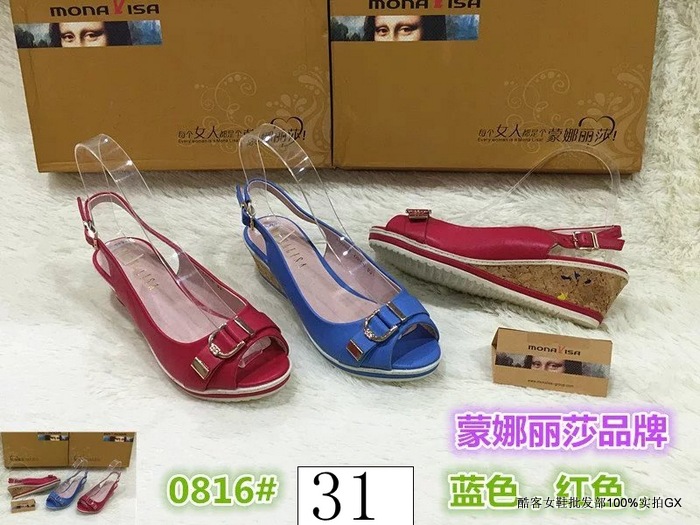 2015夏季新款韓版水鉆真皮女涼鞋韓版粗跟防水臺高跟鞋魚嘴女鞋子批發・進口・工廠・代買・代購