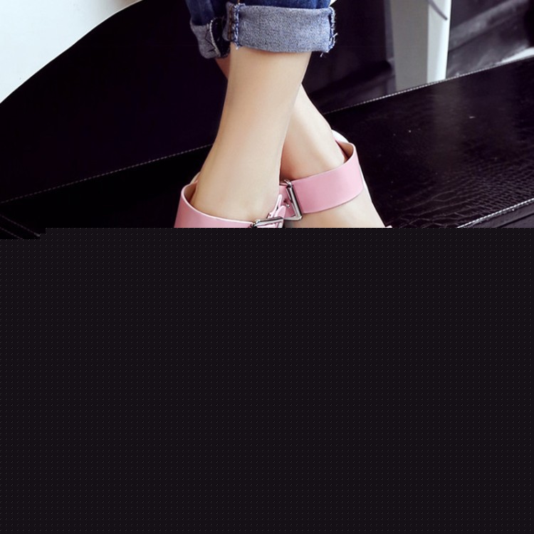 夏新款真皮厚底松糕跟涼鞋女潮歐美露趾休閒平底沙灘羅馬鞋高跟鞋工廠,批發,進口,代購