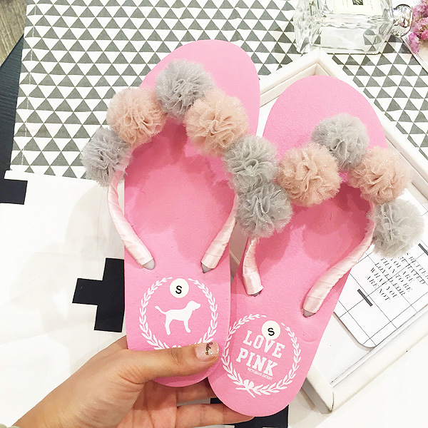 特惠！！繡球花粉色人字涼鞋拖鞋新款韓國舒服夏天度假工廠,批發,進口,代購