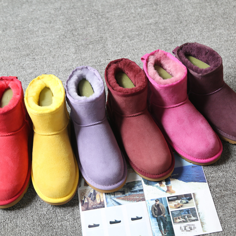2015新款澳洲羊皮毛一體5854雪靴女短筒保暖羊毛冬季雪地棉靴子工廠,批發,進口,代購