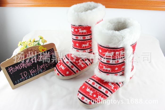 冬季女保暖毛絨中筒靴 厚底防滑室內外棉靴雪靴工廠,批發,進口,代購