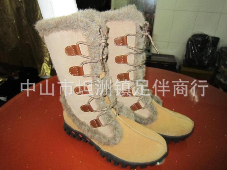 爆款頭層牛皮女式雪靴防滑橡膠底外貿真皮流蘇秋冬保暖女靴批發工廠,批發,進口,代購