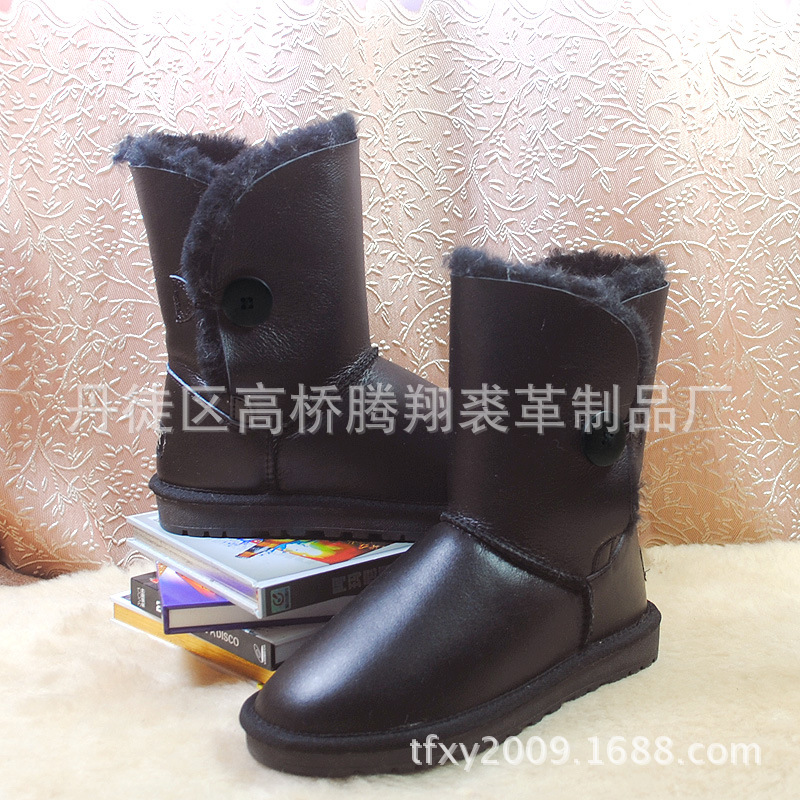 一件代發5803單扣經典皮毛一體雪靴 中筒雪靴 雪靴 特殊色工廠,批發,進口,代購
