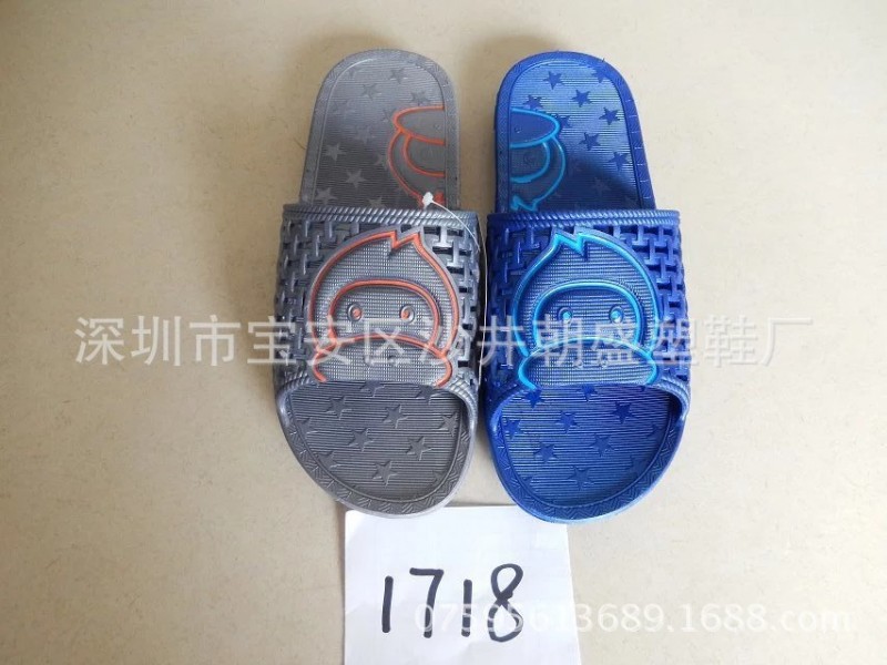 特價銷售吳川拖鞋 外貿熱銷現貨庫存物美PVC居傢塑料拖鞋1718工廠,批發,進口,代購