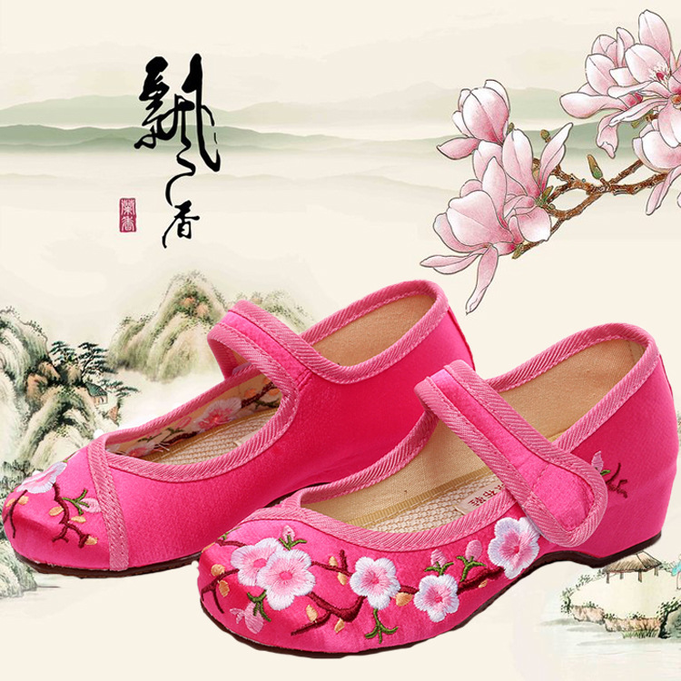16X-10 女童繡花鞋 民族風舞蹈鞋  老北京佈鞋兒童工廠,批發,進口,代購