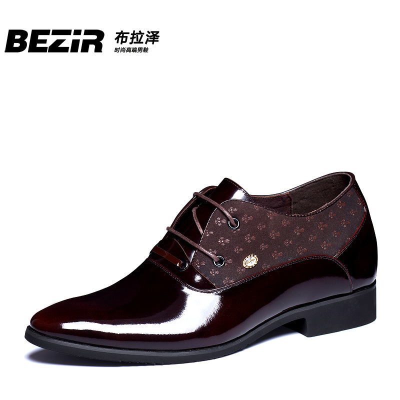 BEZIR隱形內增高男鞋商務正裝尖頭皮鞋英倫真皮增高鞋男式8cm婚鞋工廠,批發,進口,代購