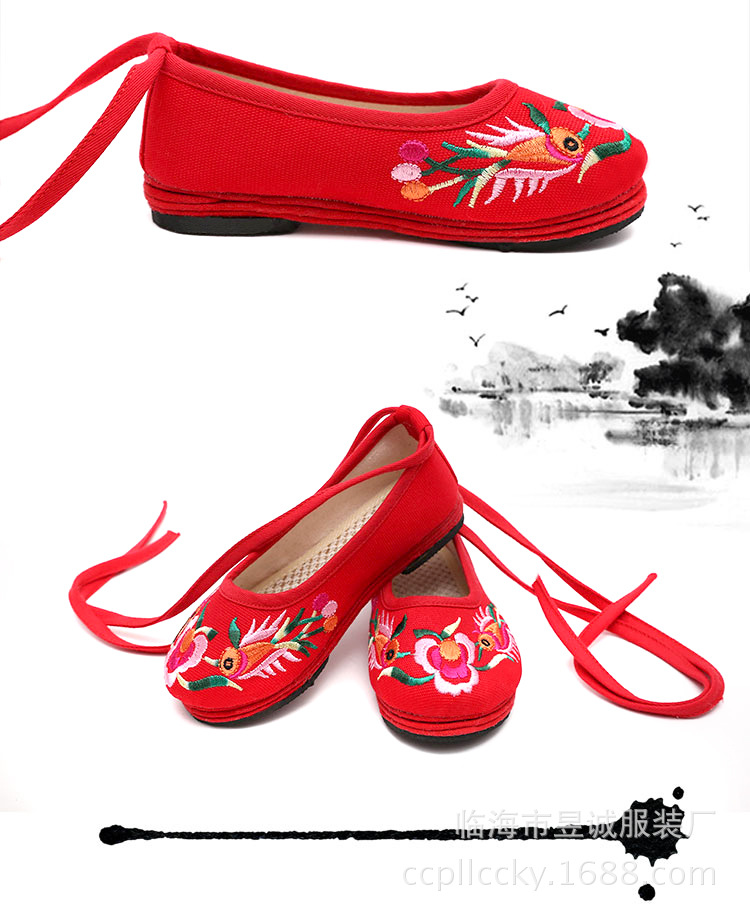 老北京民族風千層底兒童繡花鞋T-11工廠,批發,進口,代購