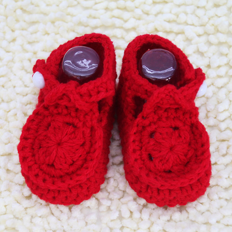 新款新生兒寶寶手工毛線鞋 0-6個嬰兒鞋 漂亮時尚舒適工廠,批發,進口,代購