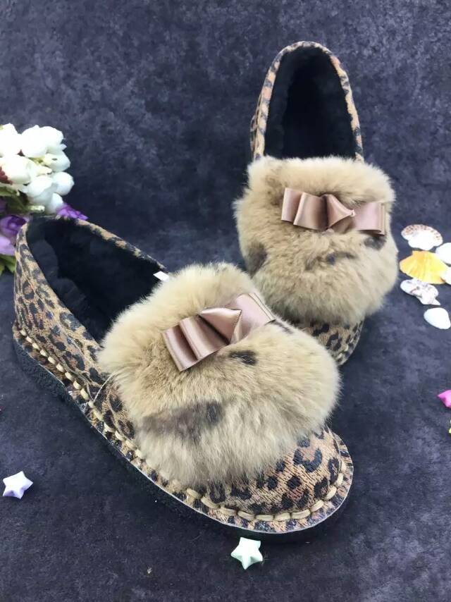 2015厚底羊皮毛一體小棉鞋牛筋底保暖防滑女鞋冬季可愛蝴蝶結女鞋工廠,批發,進口,代購